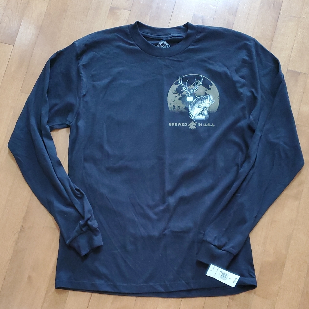 Mens BUSCH LIGHT Head For The Mountains T-Shirt Size Medium Hunting Fishing NWT